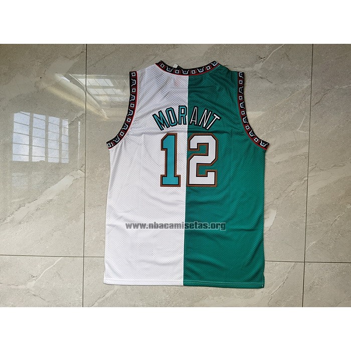 Camiseta Memphis Grizzlies Ja Morant NO 12 Split Edition Verde Blanco